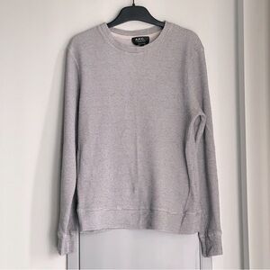 A.P.C. Light Gray Waffle Long Sleeve Pullover